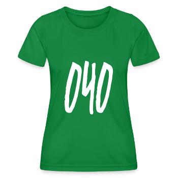 040 Indicatif régional de Hambourg - T-shirt sport Femme - vert - Devant - AI Model Female 172 dark (172cm)