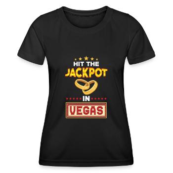 Las Vegas Hochzeit - Frauen Funktions-T-Shirt - Schwarz - Vorne - AI Model Female 172 light (172cm)