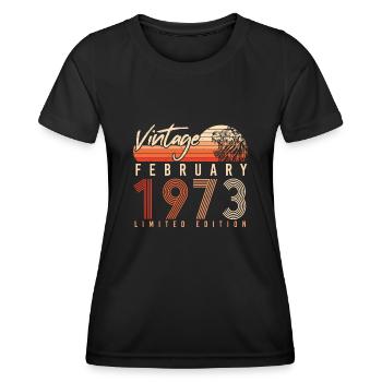 1973 February Limited Vintage - Women's Functional T-Shirt - black - Front - AI Model Female 172 light (172cm)
