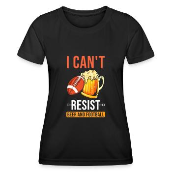Beer and American Football - Women's Functional T-Shirt - black - Front - AI Model Female 172 light (172cm)
