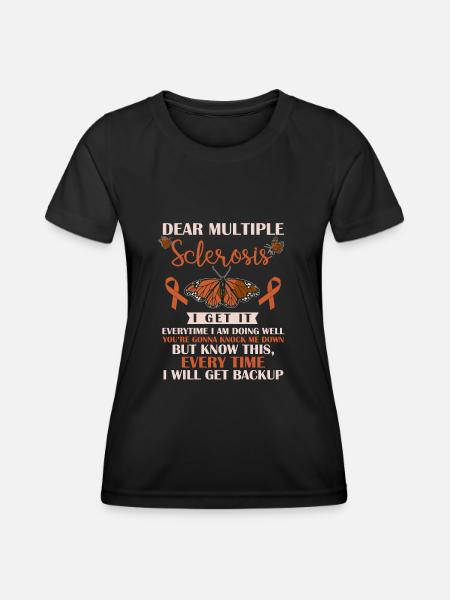 Multiple Sklerosebewusstsein, MS - Frauen Funktions-T-Shirt - Schwarz