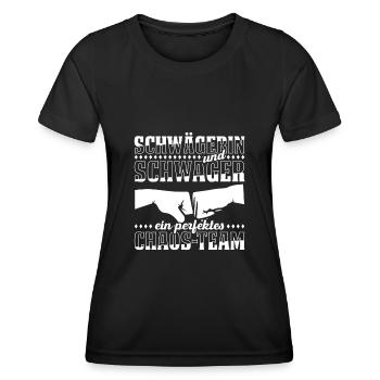 Schwägerin und Schwager perfektes Chaos-Team - Frauen Funktions-T-Shirt - Schwarz - Vorne - AI Model Female 172 light (172cm)