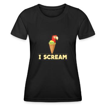 Papagei - Frauen Funktions-T-Shirt - Schwarz - Vorne - AI Model Female 172 light (172cm)