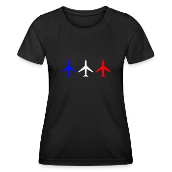 Avions Avions - T-shirt sport Femme - noir - Devant - AI Model Female 172 light (172cm)