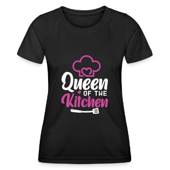 Cuisine Cuisine Queen Chef de cuisine - T-shirt sport Femme - noir - Devant - AI Model Female 172 light (172cm)