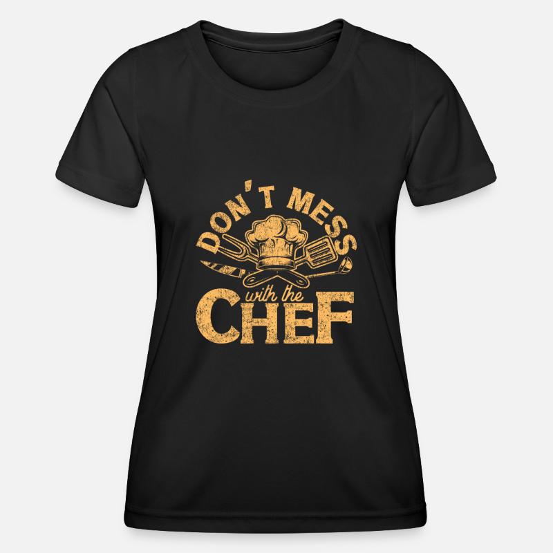 Cooking Cook Vintage Kitchen Chef - Women's Functional T-Shirt - black