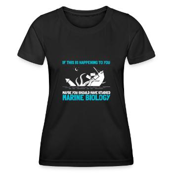 Future Marine Biologist Ocean Biology Student - Women's Functional T-Shirt - black - Front - AI Model Female 172 light (172cm)