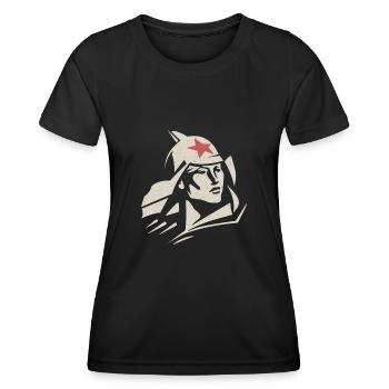 Rotarmist USSR Sowjetisch Russland Kommunismus - Frauen Funktions-T-Shirt - Schwarz - Vorne - AI Model Female 172 light (172cm)