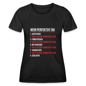 Schwestern Geschwister Schwester - Frauen Funktions-T-Shirt - Schwarz - Vorne - AI Model Female 172 light (172cm)