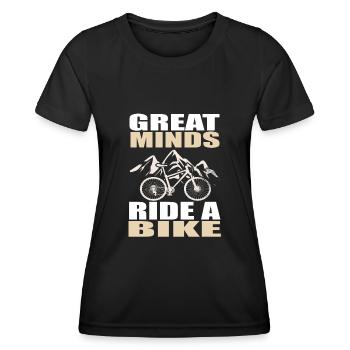 Bicyclette - T-shirt sport Femme - noir - Devant - AI Model Female 172 light (172cm)