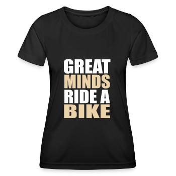 Bicyclette - T-shirt sport Femme - noir - Devant - AI Model Female 172 light (172cm)