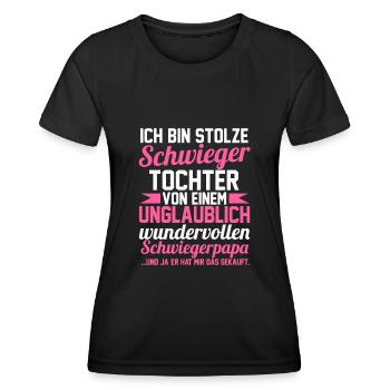 Schwiegertochter - Frauen Funktions-T-Shirt - Schwarz - Vorne - AI Model Female 172 light (172cm)