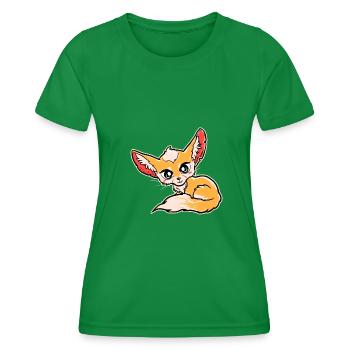 Fuchs Füchse - Frauen Funktions-T-Shirt - Kelly Green - Vorne - AI Model Female 172 dark (172cm)