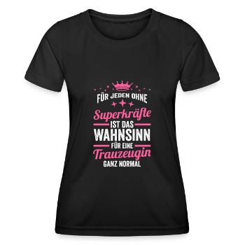 Trauzeugin - Frauen Funktions-T-Shirt - Schwarz - Vorne - AI Model Female 172 light (172cm)