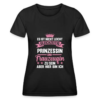 Prinzessin Trauzeugin - Frauen Funktions-T-Shirt - Schwarz - Vorne - AI Model Female 172 light (172cm)