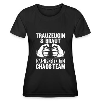 Trauzeugin - Frauen Funktions-T-Shirt - Schwarz - Vorne - AI Model Female 172 light (172cm)