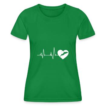 Delphine Herzschlag Delphin - Frauen Funktions-T-Shirt - Kelly Green - Vorne - AI Model Female 172 dark (172cm)