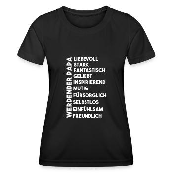 Werdender Papa - Frauen Funktions-T-Shirt - Schwarz - Vorne - AI Model Female 172 light (172cm)