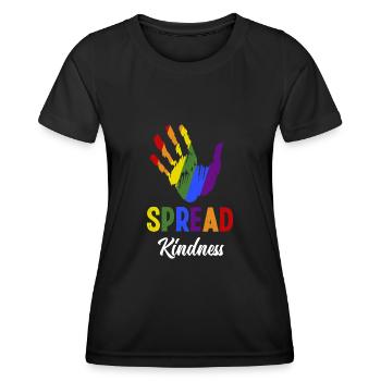 Convivialité Inclusion Diversité Anti-intimidation - T-shirt sport Femme - noir - Devant - AI Model Female 172 light (172cm)