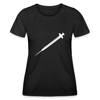 Spritze - Frauen Funktions-T-Shirt - Schwarz - Vorne - AI Model Female 172 light (172cm)