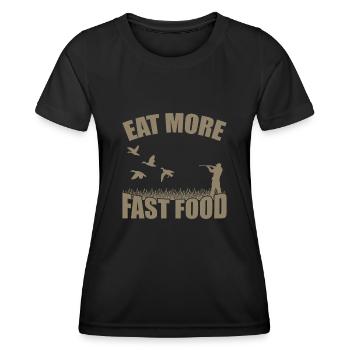 Jäger Förster Hirsch Jagen Wildjagd Geschenke - Frauen Funktions-T-Shirt - Schwarz - Vorne - AI Model Female 172 light (172cm)