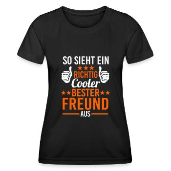 Bester Freund - Frauen Funktions-T-Shirt - Schwarz - Vorne - AI Model Female 172 light (172cm)