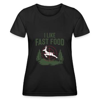 Jäger Förster Hirsch Jagen Wildjagd Geschenke - Frauen Funktions-T-Shirt - Schwarz - Vorne - AI Model Female 172 light (172cm)