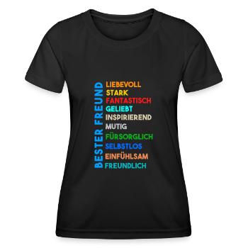 Bester Freund - Frauen Funktions-T-Shirt - Schwarz - Vorne - AI Model Female 172 light (172cm)