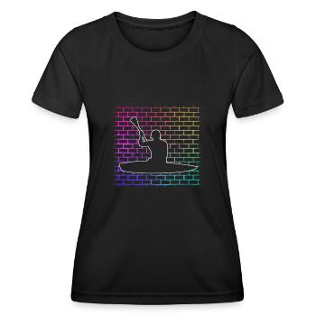 Canoë Mur Vintage - T-shirt sport Femme - noir - Devant - AI Model Female 172 light (172cm)