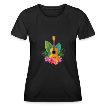 Ukulele - Frauen Funktions-T-Shirt - Schwarz - Vorne - AI Model Female 172 light (172cm)