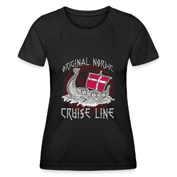Nordmann Warrior Longboat Viking Costume Viking - Women's Functional T-Shirt - black - Front - AI Model Female 172 light (172cm)