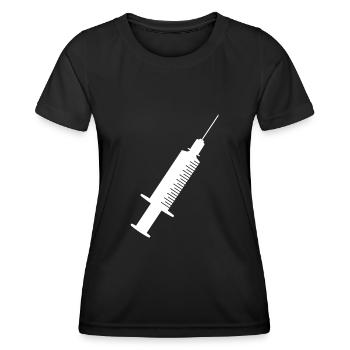 Spritze Weiss - Frauen Funktions-T-Shirt - Schwarz - Vorne - AI Model Female 172 light (172cm)