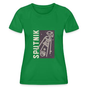 USSR Sowjetisch Sternen Gagarin Sputnik Vintage - Frauen Funktions-T-Shirt - Kelly Green - Vorne - AI Model Female 172 dark (172cm)