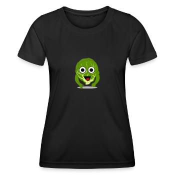 Rosenkohl Reingeschaut Vegan Veganer - Frauen Funktions-T-Shirt - Schwarz - Vorne - AI Model Female 172 light (172cm)