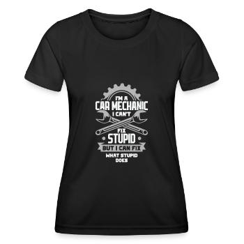 Car Mechanic Car Mechanic Gift - Women's Functional T-Shirt - black - Front - AI Model Female 172 light (172cm)