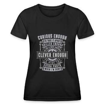 Mécanicien de camions - Mécanicien - T-shirt sport Femme - noir - Devant - AI Model Female 172 light (172cm)