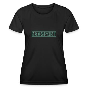 Radsport - Frauen Funktions-T-Shirt - Schwarz - Vorne - AI Model Female 172 light (172cm)