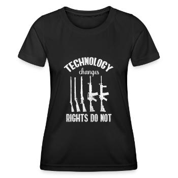 Amateurs d’armes à munitions, propriétaires d’armes à feu - T-shirt sport Femme - noir - Devant - AI Model Female 172 light (172cm)