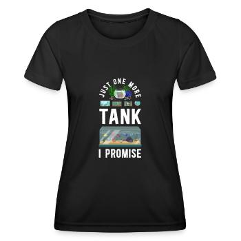 Aquarium d’eau salée juste un de plus - T-shirt sport Femme - noir - Devant - AI Model Female 172 light (172cm)