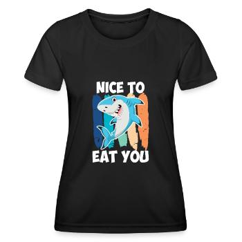 Agréable de vous manger Hai Sarcasm Kids - T-shirt sport Femme - noir - Devant - AI Model Female 172 light (172cm)
