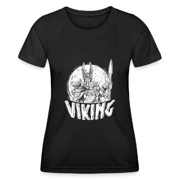 Viking Nordmann Danois nordiques Celtes - T-shirt sport Femme - noir - Devant - AI Model Female 172 light (172cm)