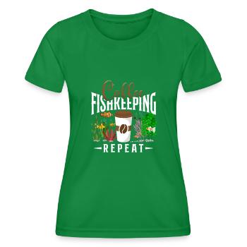 Aquarium d’eau salée Café Café - T-shirt sport Femme - vert - Devant - AI Model Female 172 dark (172cm)