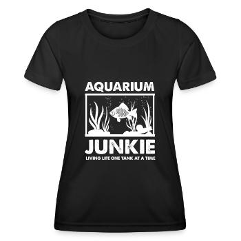 Conception d’aquarium pour les amateurs d’aquarium - T-shirt sport Femme - noir - Devant - AI Model Female 172 light (172cm)