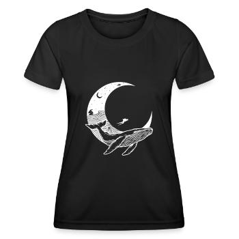 whale Design for a enthusiasts of whales and - Frauen Funktions-T-Shirt - Schwarz - Vorne - AI Model Female 172 light (172cm)