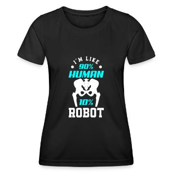 Künstliches Hüftgelenk Operation Hüftprothese - Frauen Funktions-T-Shirt - Schwarz - Vorne - AI Model Female 172 light (172cm)