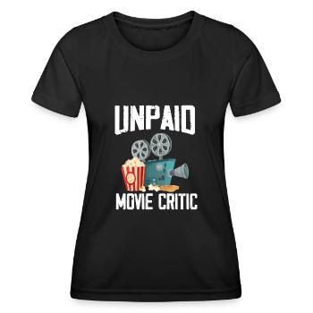 Cinéma Nuit Cinéma Popcorn Films Critiques de cinéma - T-shirt sport Femme - noir - Devant - AI Model Female 172 light (172cm)