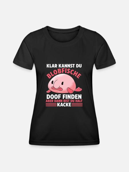 Blobfisch - Frauen Funktions-T-Shirt - Schwarz