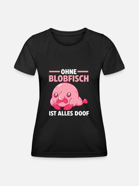 Blobfisch - Frauen Funktions-T-Shirt - Schwarz