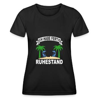 Ich habe fertig ruhestand - Frauen Funktions-T-Shirt - Schwarz - Vorne - AI Model Female 172 light (172cm)