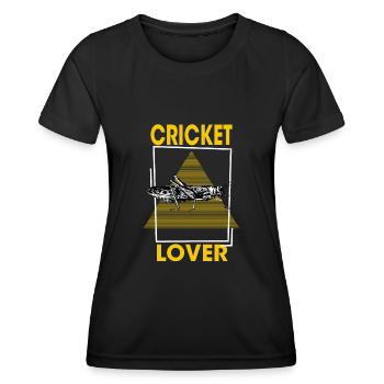 Cricket Lover - Kricket, Animals, Krekel - Frauen Funktions-T-Shirt - Schwarz - Vorne - AI Model Female 172 light (172cm)
